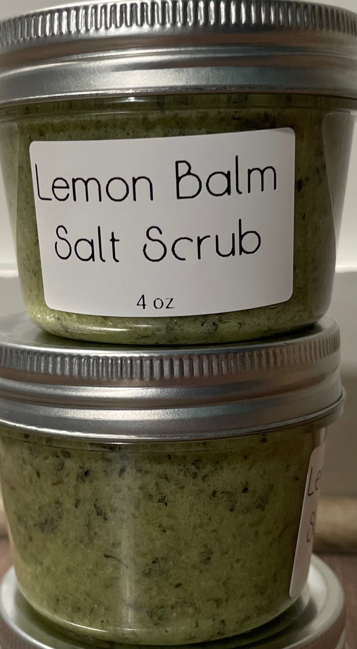 Clay Salt Scrub - Lemon Balm