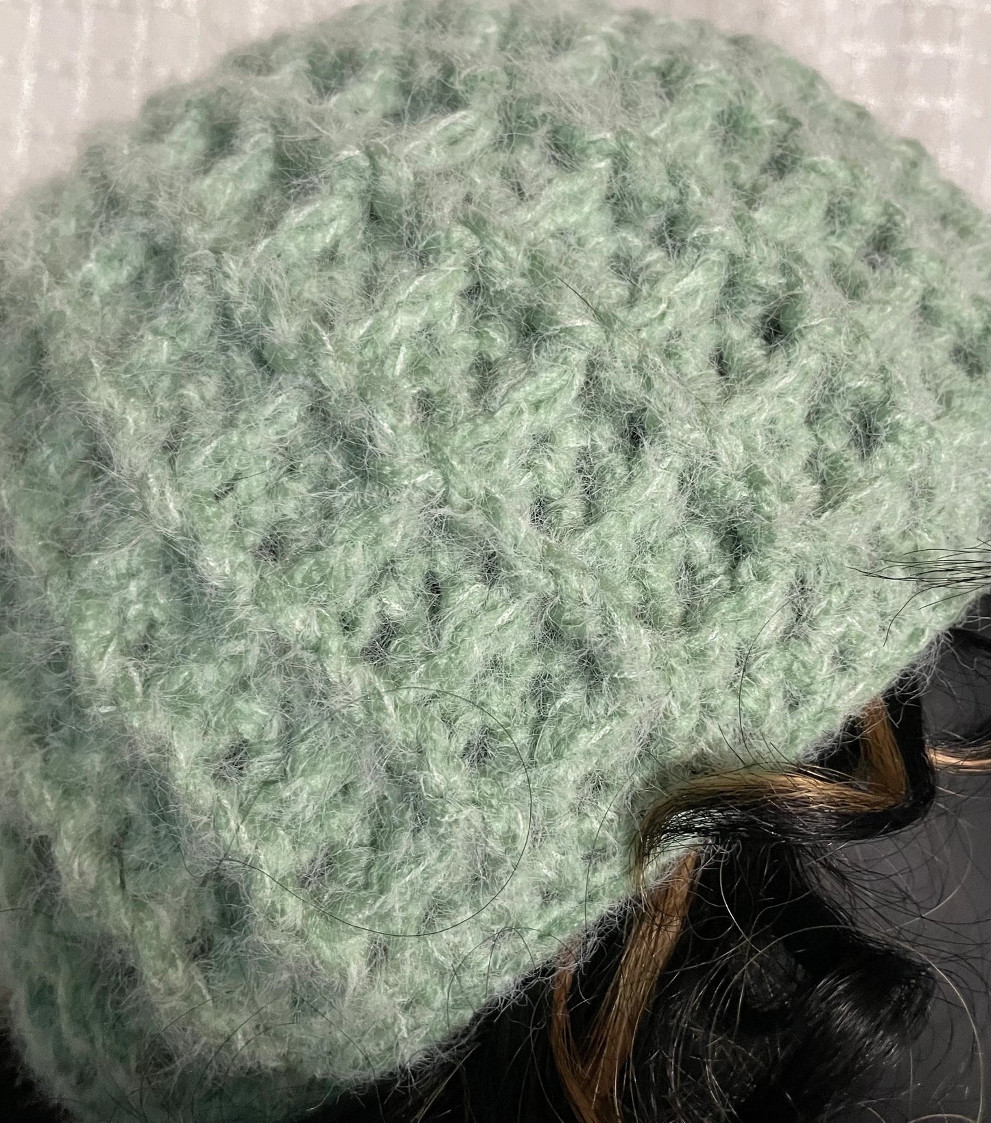 Fuzzy Waffle Stitch Beanie