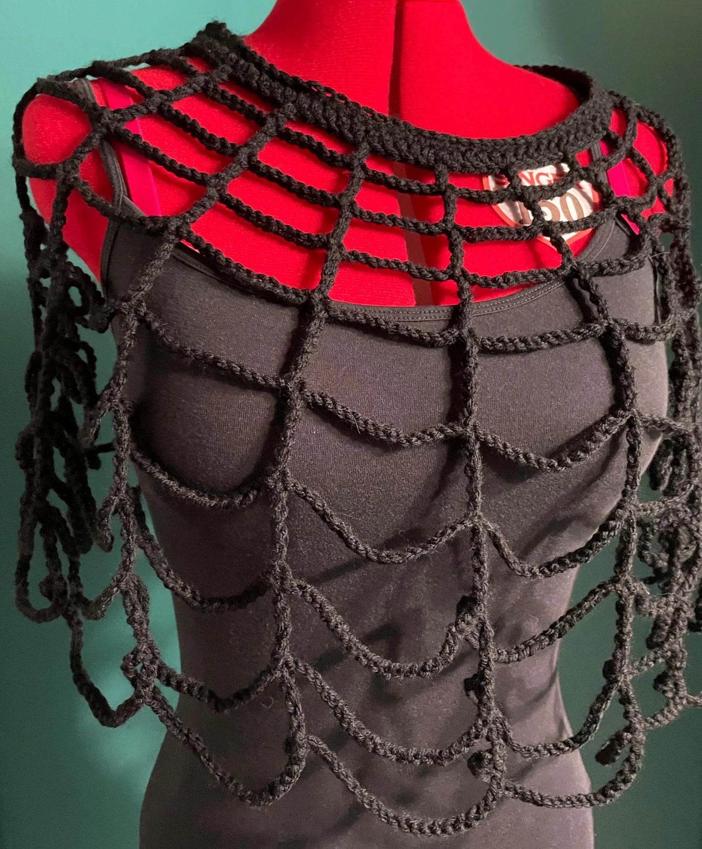 Spiderweb Poncho - adult, teen, costume