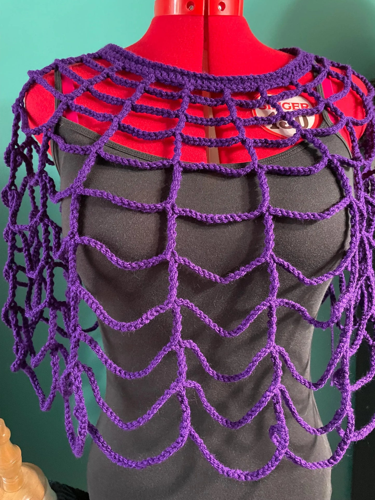 Spiderweb Poncho - adult, teen, costume