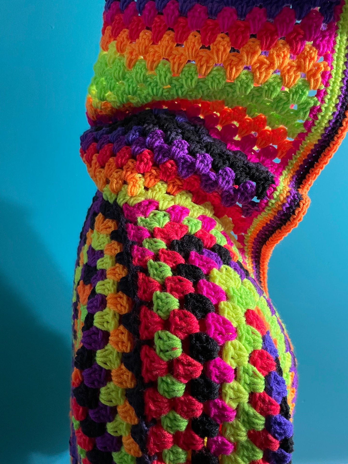 Rainbow Hooded Long Cardigan, Pride wear, LGBTQ2S+, small